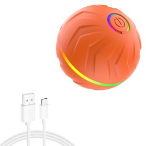 TEMU PETGRAVITY 스마트 인터랙티브 자동 추적 이동 개공, 4시간 지속 배터리 수명, RGB 조명 - 앱 없이 작동 가능, USB-C 충전 케이블 & 설명서 포함 - 모든 견종 및 크기에 적합한 내구성 있는 합성 고무 장난감 - 실내/외용 자동 굴러다니는 & 점프 공, 야외 놀이용 개공, 세련된 애완 동물 액세서리