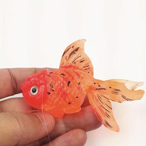 TEMU 야광 인조 금붕어 수족관 장식품 - 생동감 넘치는 오렌지와 노란색 물고기, 야간 수족관 관람에 완벽한 실물 같은 TPU 어항 소품, 모든 종류의 어종을 위한 아쿠아리움 환경 개선