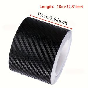 TEMU DIY 나노 3D 탄소 섬유 자동차 스티커, 도어 실 보호자, 범퍼 테이프, , 자전거, 방수, 3cm/5cm/7cm/10cm 폭, 1m//5m/7m/10m 길이