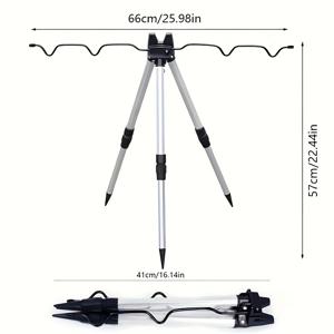 TEMU 조절 가능한 알루미늄 낚시 삼각대 - 조절 가능한 높이, 녹방 방지, 내마모성, 야외 낚시, 야외 낚시 장비에 이상적입니다. 조절 가능한 높이 스탠드 | 내마모성 낚시 장비, 낚시 삼각대
