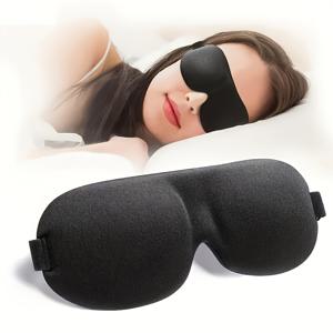 TEMU 3D 컨투어 수면 마스크(변형 가능한 스트랩 포함) - 100% 빛 차단, 여행, 요가, 미디어션을 위한 인간공학적 디자인 - 부드럽고 편안한 재질, 사무실 사용 및 수면에 이상적, 아버지의 날 선물, 측면 수면을 위한 수면 마스크, 요가 수면 도우, 컨투어드 얼굴 마스크, 편안한 핏