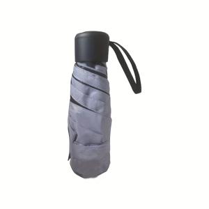 TEMU 1개 컴팩트 미니 우산 - 가볍고 휴대하기 쉬운 고품질 UV 차단 강화 6-리브 디자인, 슬림한 블랙 또는 퍼플 마감, 배낭 및 이동 중 사용에 완벽, 여행용 액세서리, 스타일리시한 소품, 내구성 있는 캐노피, 접이식 디자인|양산