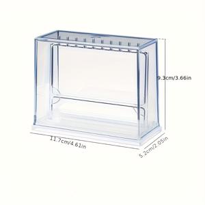 TEMU 수집품 및 열쇠고리용 미니 투명 디스플레이 케이스 - 먼지 방지 스택 가능 보관 상자, 뚜껑이 있는 투명 PS 소재, 홈 데코, 테이블 정리, 열쇠고리 디스플레이 케이스, 장식 디스플레이, 현대적인 미학, 내구성 있는 구조, 수집가용
