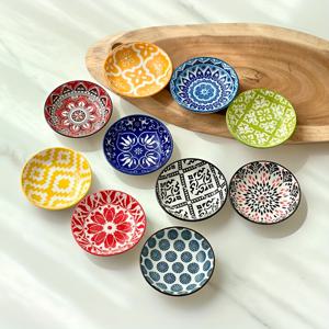 TEMU 6/10개 세라믹 양념 접시, 플레이트, 소스 그릇, 가정용 간장 식초 스파이스 접시, 홈 키친 레스토랑 스시 바, 모임, 핫팟, 피크닉, 캠핑, 바베큐, 냉채, 주방 도구, 식기 액세서리