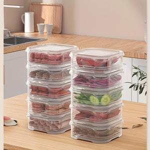 TEMU 8/10pcs 냉장고 냉동 육류 보관함, 과일 야채 신선 보관함, 만두 고기 생강 마늘 파 식품 보관 용기, 가정 주방 용품