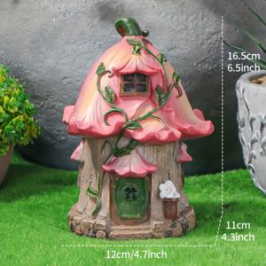 TEMU 매혹적인 정원 미니어처 세트 - DIY 정원 장식 및 분재 조경을 위한 레진 버섯 집, 난쟁이 & 모닥불 디자인, 방 장식에 완벽함