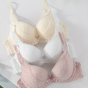 TEMU 여성용 란제리 및 속옷으로 섹시하고 통기성 있는 언더와이어 브라 3개 세트