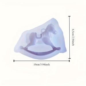 TEMU DIY 3D 말 모양 실리콘 몰드, 리본 & 하트 디테일 - 아로마테라피 석고, 점토 & 석고 공예에 완벽 | 우아한 차량용 장식 & 펜던트 만들기 키트, 공예용 몰드 실리콘