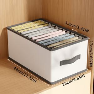 TEMU 1개 화이트 접이식 레깅스 보관 바구니 격자 포함 - 내구성 있고 공간 절약형 옷, 수건 및 기타 용품 정리함 - 집, 기숙사, 침실, 옷장 및 옷장에 이상적, 옷 정리 보관함, 바느질 보관함