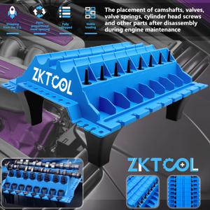 TEMU ZKTOOL 엔진 실린더 헤드 어셈블리 정리함, 자동차 밸브 스탠딩 도구, DIY 엔진 부품 배치 도우미, 아버지에게 완벽한 선물