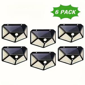 TEMU 2/4/6 태양광 LED 벽 조명, 안전 조명, 비상 조명, 운동 센서 기능, 3가지 모드, 조명 범위, 및 무선 설치, 야외 마당, 정원, 울타리, 데크, 차고, 도로 조명에 적합합니다.