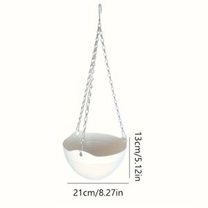 TEMU 1pc 화이트 플라스틱 하이잉 바스켓 플랜터 - 현대적인 라운드 벽 마운트드 수컷 & 보나이 트리 포트, 실내 & 실외 사용을 위한 다중 구성 요소, 실외 정원 플랜터 | 현대적인 디자인 | 내구성 플라스틱, 수직 플랜터 | 수직 벽 플랜터 | 내구성 플라스틱, 하이잉 플랜터