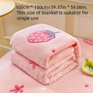 TEMU 1pc 스노우플레이크 양털 담요 - 카툰 동물 및 과일 디자인의 부드러운 플러시 던지기, 침대, 사무실, 여행용 따뜻함 - 이상적인 휴일 선물, 사무실용 코지 액세서리, 재미있는 패턴, 코지