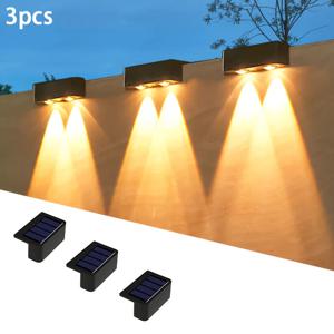 TEMU 3pcs 태양광 LED 데크 라이트, 반Flush 마운트, 폴리시드 마감, 에너지 효율 높음, IP54 방수, 먼지 방지, 자동 센서, 휴대용 조명, 야외 계단, 계단, 정원 경로, 파티오 레일링, 발코니, 울타리, 마당, 빌라 드라이브웨이, 니켈 배터리, 플라스틱 재질 포함