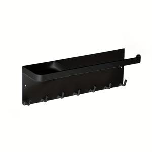 TEMU 1pc 자석 금속 보관 랙 키 후크 - 우산, 스프레이, 수건을 위한 드릴링 없음 벽걸이 정리함 - 실용적인 후크, 공간 절약형 디자인, 후크를 갖춘 녹방 스타일|키링|수건
