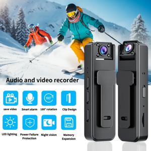 TEMU 원버튼 시작 기능이 있는 1080P HD 웨어러블 카메라, 야간 투시 및 회전 렌즈 - 6시간 200mAh 배터리, 디지털 안정화, 블로깅 및 스포츠, 라이딩용 비디오 및 오디오 녹음 지원 (방수 아님) | 세련된 디자인의 내구성 있는 모바일 카메라