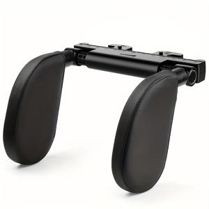 TEMU 1pc 45D 온도 조절 가능한 메모리 폼 U형 자동차 헤드레스트, 360° 기계적 조절, 인간공학적 목 지원, 단일면 제거용 이중 후크 디자인, 모든 차량/여행/사무실에 적합 - 다기능 측면 수면 보조, 여행 목 지원, 이중 후크 기능, 내구성 있는 헤드레스트