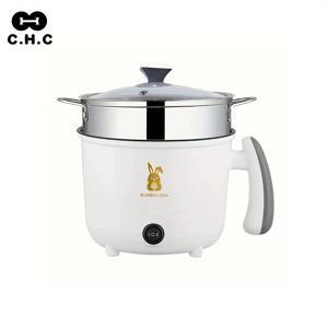 TEMU 1.8L 유럽 스타일 이중층 전기 조리기, 증기 기능 - 쌀, 죽, 국, 호트포트, 야채 볶음, 찐만두에 적합 - 기숙사, 작은 공간, 모임에 적합, 기숙사 룸 필수품 | 현대 주방 용품 | 내구성 있는 조리기|밥솥