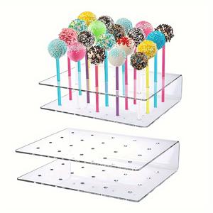 TEMU 2pcs 20홀 아크릴 롤리팝 디스플레이 스탠드, 아크릴 롤리팝 홀더, 클리어 롤리팝 랙, 가정용 레스토랑 호텔 웨딩 파티, 파티 용품, 테이블 장식, 방 장식