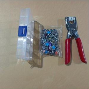 TEMU 50개 세트 금속 스냅 버튼 키트, 손 압력 플라이어 포함, DIY 공예, 의류, 모자, 가방용 무전기 멀티툴 - 다양한 은색 패스너