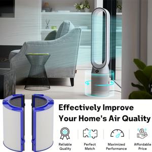 TEMU TP06 대체용 진정한 HEPA 필터, Dyson TP06 HP06 PH01 PH02 HP07 HP07 HP09 TP09 모델용, Dyson Pure Cool, Pure Hot and Cold Hidden, 가습 냉기 공기 청정기, 대조 예술에 적합