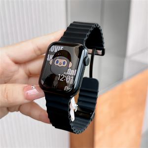 TEMU Apple Watch용 통기성 실리콘 스포츠 스트랩, 자석 버클 - 오션 시리즈, iWatch Ultra 2/1, 시리즈 10/9/8/7/6/5/4/3/2/1, SE 호환 - 부드럽고 땀에 강한, 비알레르기 손목 밴드, 남녀 공용 스포츠 시계 밴드|자석 클로저 시계|땀에 강한 밴드