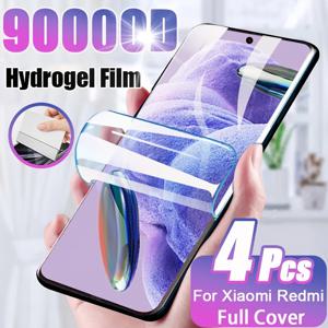 TEMU Xiaomi Redmi Note 13 Pro 5G 4G Note 12 11 11S 10 9 8 Pro 10S 9S 8T 13 Pro+ 13C 12C용 4개 풀 커버 하이드로겔 필름, Xiaomi Mi 11T 11 Lite 5G NE Poco X3용, 소프트 HD 스크린 보호 필름, 방지 스크래치, 방지 지문, [유리 아님]
