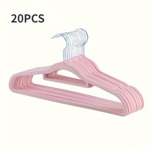 TEMU 20개 세트의 벨벳 행거, 비눗방울 방지 공간 절약 옷장 정리기, 슈트, 셔츠, 넥타이, 바지, 재킷, 코트용 - 다용도 옷장 행거