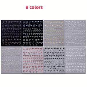 TEMU 8pcs 데이 3D 금속 레이저 실버 보 네일 스티커, 자체 접착성 거친 반짝이는 보 네일 트리밍 제품, 사랑 주제 네일 장식, 네일 액세서리, 하트 모양 패턴 장식|네일스티커