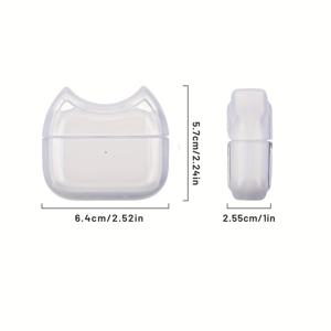 TEMU 1pc TPU 투명 보호 케이스 for airpods 4/3 for airpods Pro 2, 열가소성 폴리우레탄 보호 케이스, 이어폰 케이스, 남자/여자 친구에게 이상적인 선물