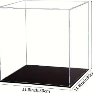 TEMU 11*81*11.81*11.81인치 투명 아크릴 DIY 디스플레이 박스 조립 탁상용 큐브 수납 선반 방진 보호 쇼케이스, 장난감 피규어 컬렉션 전시 및 보관 축제 선물 컬렉션에 적합