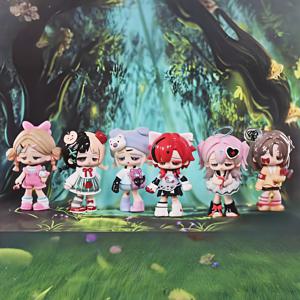 TEMU 1개 귀여운 미시 시리즈 애니메이션 미스터리 박스 피규어 - 치비 스타일 컬렉터블 PVC 피규어 6가지 색상 (/혼합/핑크/퍼플/레드/옐로우), 표현력 있는 의상 & 액세서리, 홈 데코 선물 미스터리 박스 (랜덤 1), 수집용 피규어, 기발한 디자인, 정교한 장인정신