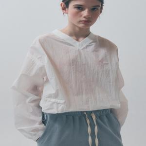 [벤시몽] NYLON MINI POCKET SWEATSHIRT - WHITE