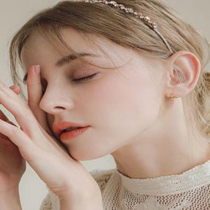 [제이로렌] Ball Cross Gold Silver Earrings M03788