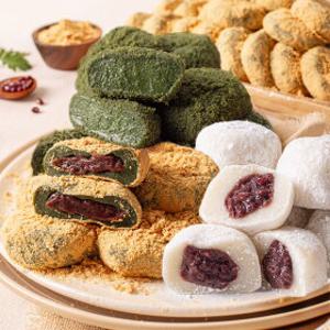 장인 손맛 건강 간식 4종 모음 - 약쑥떡/콩쑥개떡/찹쌀떡/그래놀라바