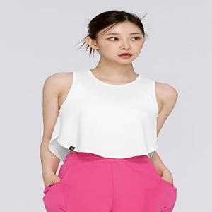 에코덱스 크롭 커버업 슬리브리스 백아이보리