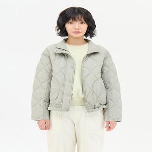 여성) 하이넥 퀼팅 오버핏 점퍼_MSF1JP2001