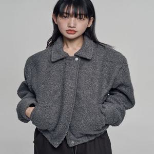카라 버진 블루종 점퍼 차콜