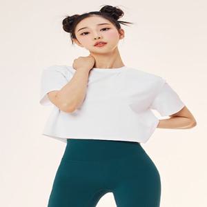에코덱스 크롭 숏슬리브 아이보리