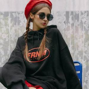 [당일출고] (기모) FRNM 라운드로고 후드 티셔츠