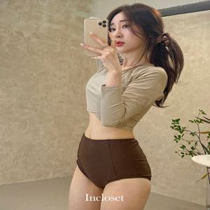 [빅사이즈/당일출고]제이븐 크로스 래쉬가드 비키니 수영복  2PS 하이웨스트/워터파크/긴팔수영복