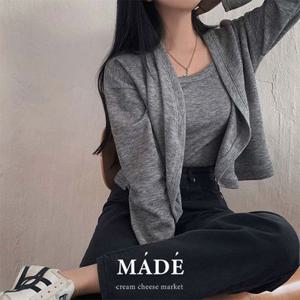 [속옷자국 드러남x/도톰????] 자체제작 #크치Made 쌀쌀해져도 괜찮아, 도톰한 나시 + 볼레로 가디건 투피스 세트니까 - set