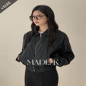 [자체제작/S-XL]#봄???? 크루드 투웨이 레더 자켓 (데일리룩/출근룩/봄아우터/봄자켓/레더자켓/크롭자켓/투웨이자켓)