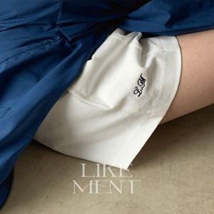 [LIKEMENT] 에렌 썸머 코튼 자수 밴딩 반바지 (PT) - 2color