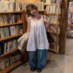 [2컬러] 모린 빈티지 레이스 나시 원피스  레이어드 빅사이즈 자수 스퀘어 미니 민소매