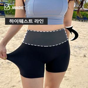[Y존프리/에어쿨링/S~XL] 클라인 3부 숏 워터 밴딩 뱃살커버 레깅스 수영복 워터팬츠 바이커 팬츠 래쉬가드 물놀이반바지 UPF50+