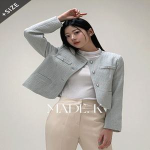 [자체제작/3만장돌파!/뉴컬러추가!/S-XL/하객룩????]#봄???? 프린드 노카라 트위드 자켓 (데이트룩/하객룩/출근룩/봄아우터/데일리룩/봄하객룩/봄자켓/트위드자켓)