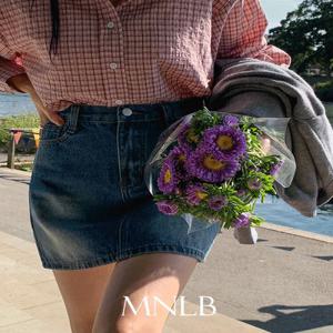 [????시즌오프] [청치마/미니스커트][직진배송][MNLB] 모앤 데일리 워싱 데님 미니 스커트
