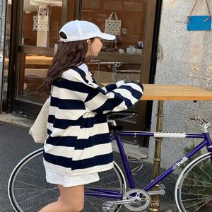 [????오버핏/루즈/스트라이프/커플템/3컬러/직진/당일발송]하카 럭비카라티 개강룩 스트라이프티셔츠 장마템