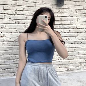 브릴라 ❤️심플 볼륨 패드 슬림 끈 나시 튜브탑 7color